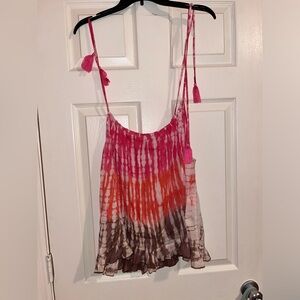Melè Beach Women's Tie Dye Beachy Adjustable Tank Top
